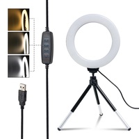 6 cal 16cm Selfie pulpit lampa pierścieniowa lampa LED z statyw stojak z uchwytem na telefon do transmisji na żywo do makijażu YouTube fotografia wideo 1